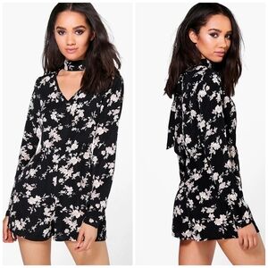 Boohoo floral romper size 6